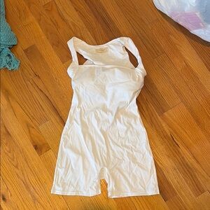 White Sleeveless Romper Athletic